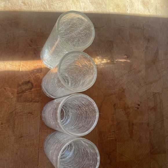 1960’s Crackle Tom Collin’s Glasses . Set of Four - Picture 3 of 4